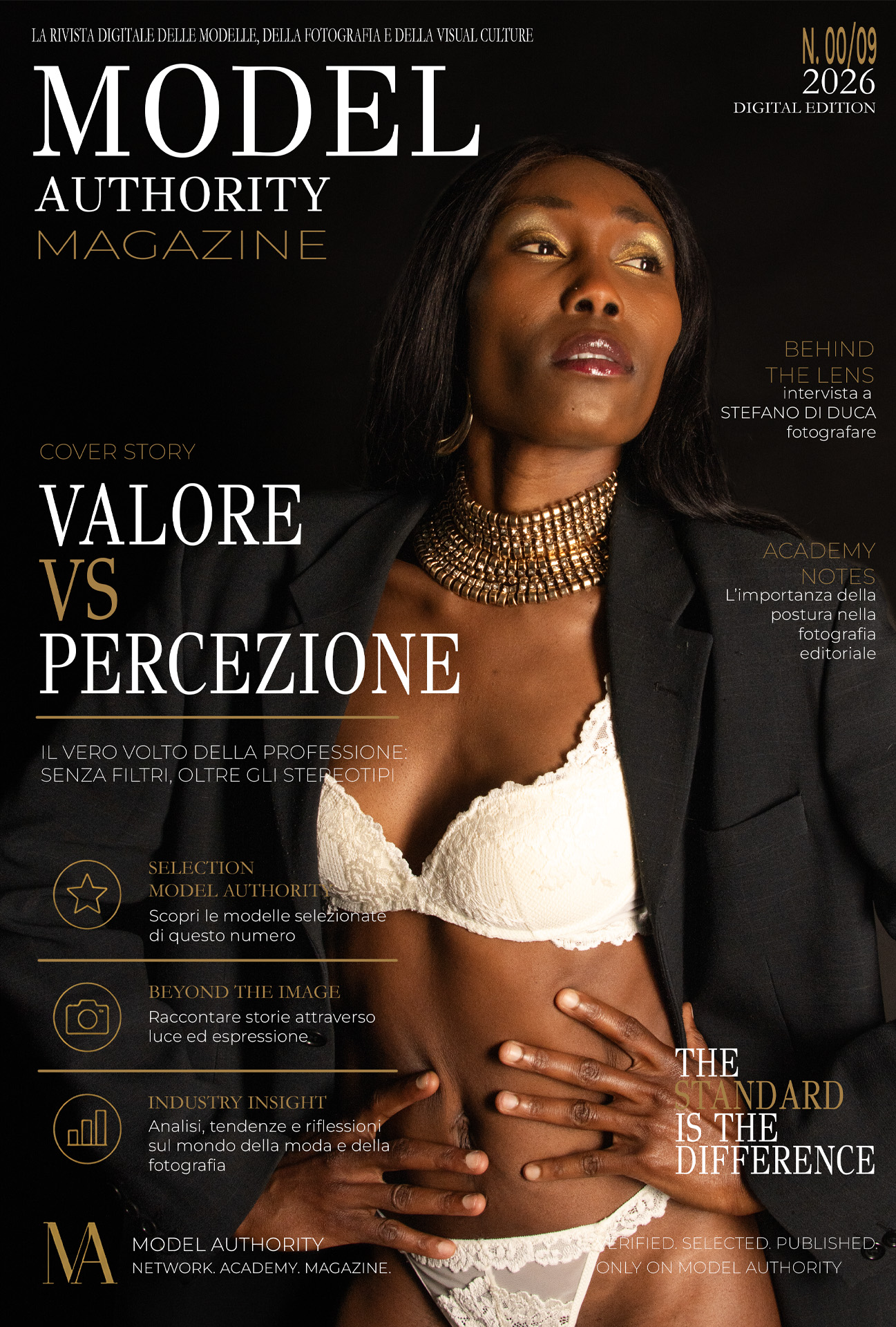 Copertina numero 00 di Model Authority Magazine